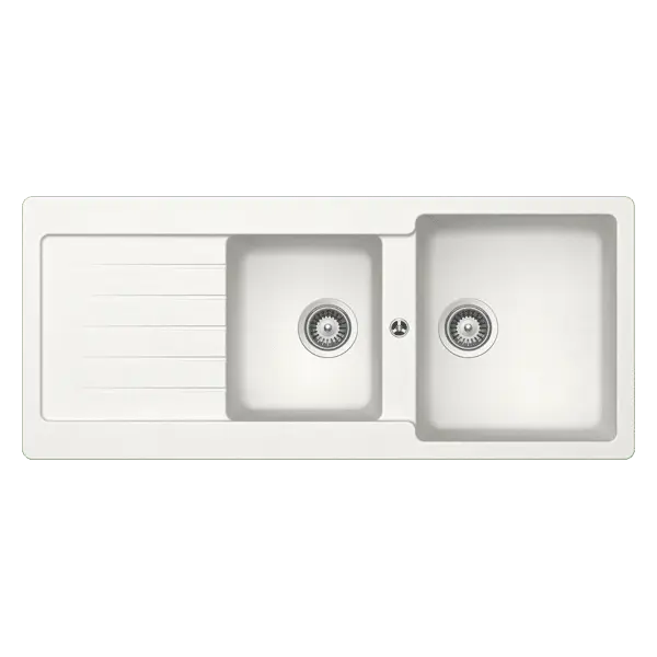 Schock Typos 1 & 3/4 Bowl Alpina Sink with overflow Abey