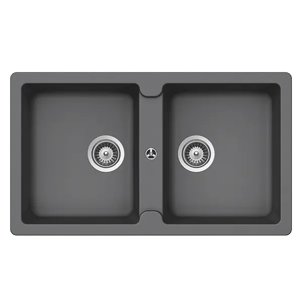 Schock Typos Double Bowl Croma Sink with overflow Abey