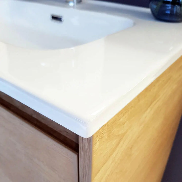 JOLI AMATO Scandi Oak Vanity with ceramic top, 750, 900 and 1200mm Fienza