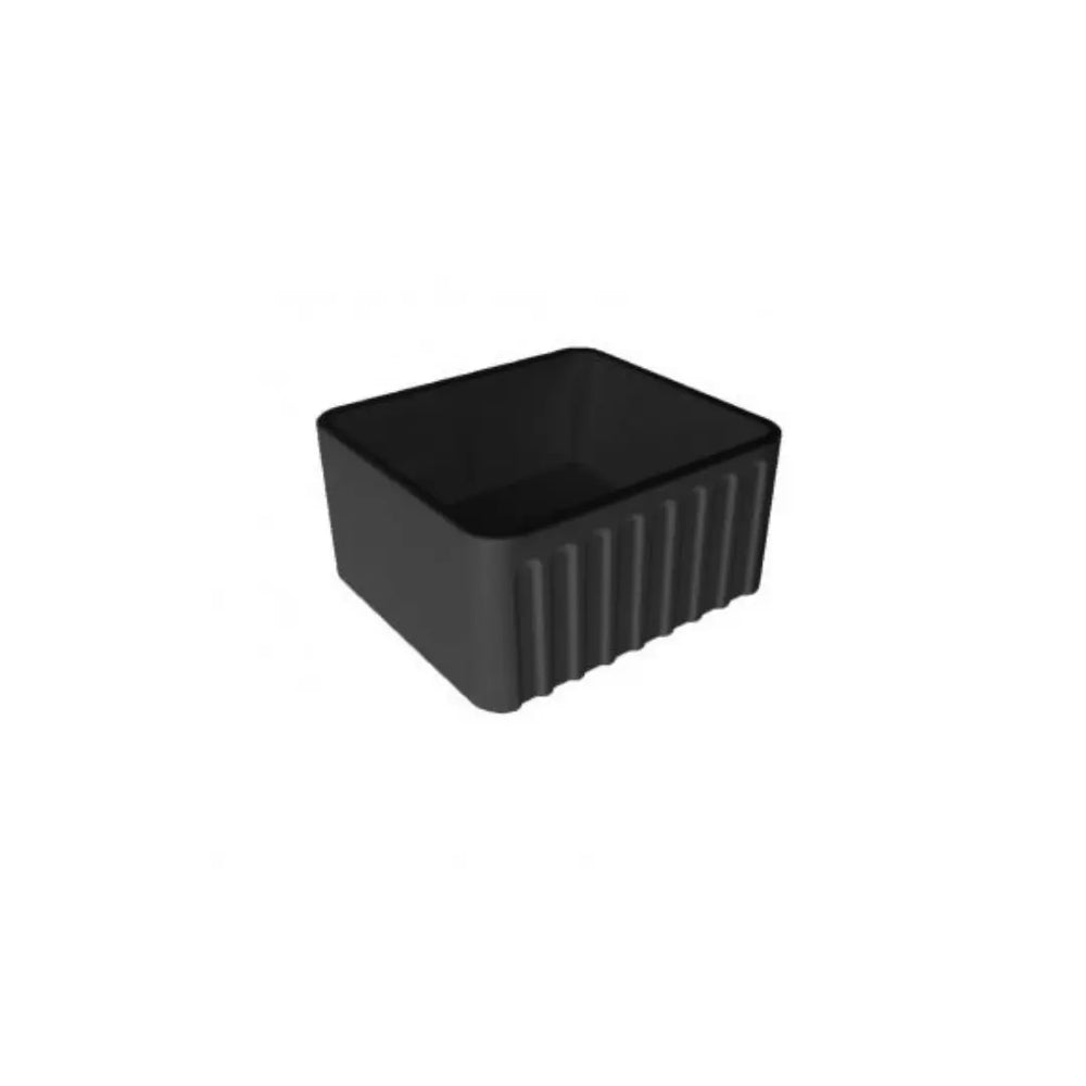 Novi 50 x 46 Fine Fireclay Matte Black Butler Sink overflow optional Turner Hastings
