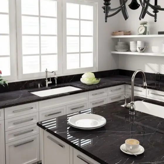 Cuisine 81 x 48 Inset / Undermount Fine Fireclay Sink Gloss white &amp; Matte White Turner Hastings