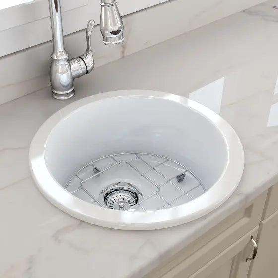 Cuisine Round 47 Inset / Undermount Fine Fireclay Sink Turner Hastings