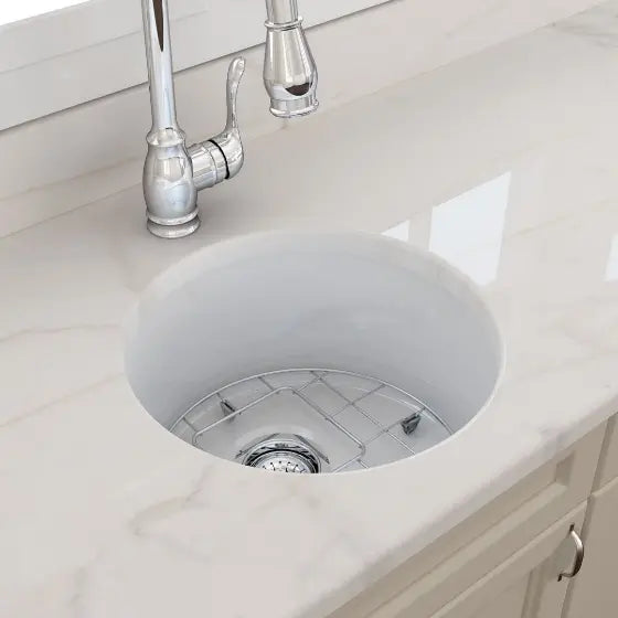Cuisine Round 47 Inset / Undermount Fine Fireclay Sink Turner Hastings