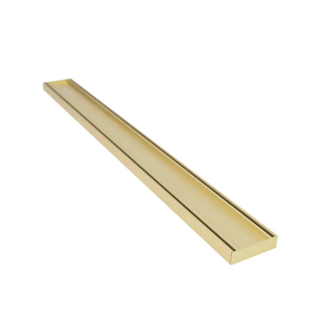 Matte Yellow Gold Slimline Tile Insert Grate Lauxes Grates