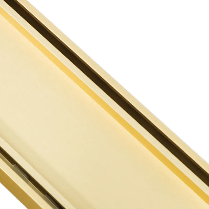Matte Yellow Gold Slimline Tile Insert Grate Lauxes Grates