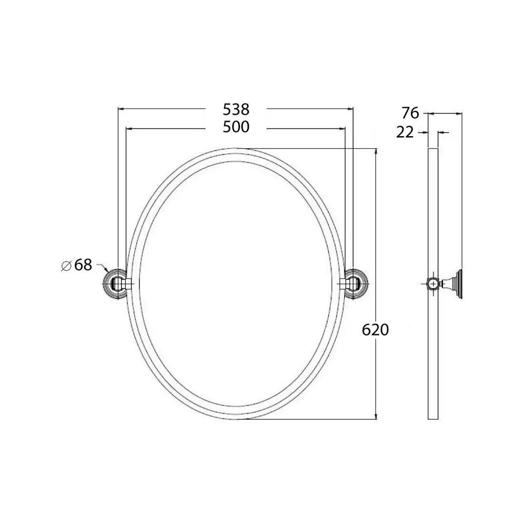 Mayer Pivot Oval Mirror Turner Hastings