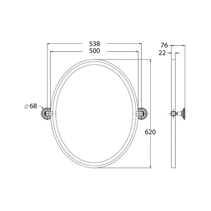 Mayer Pivot Oval Mirror Turner Hastings