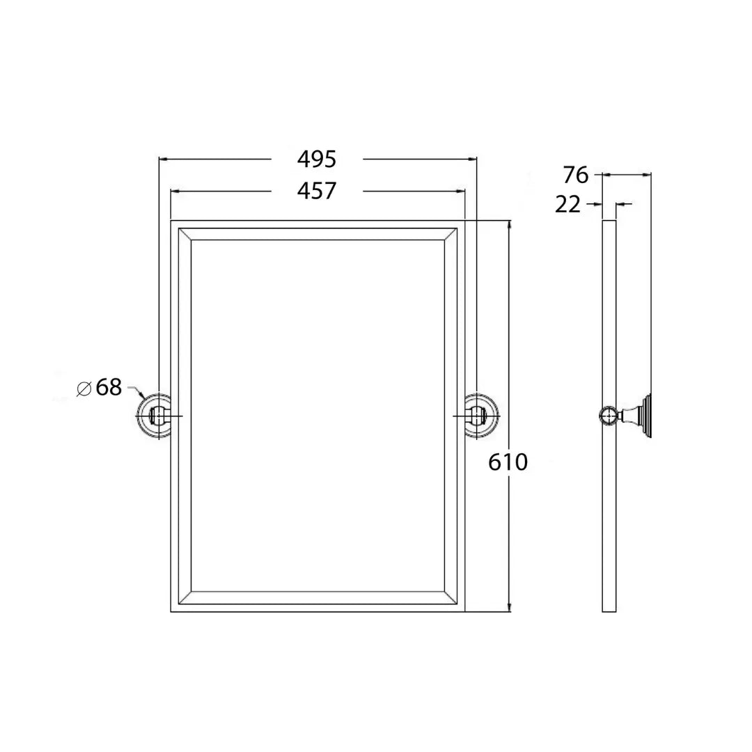 Mayer Pivot Rectangle Mirror Turner Hastings