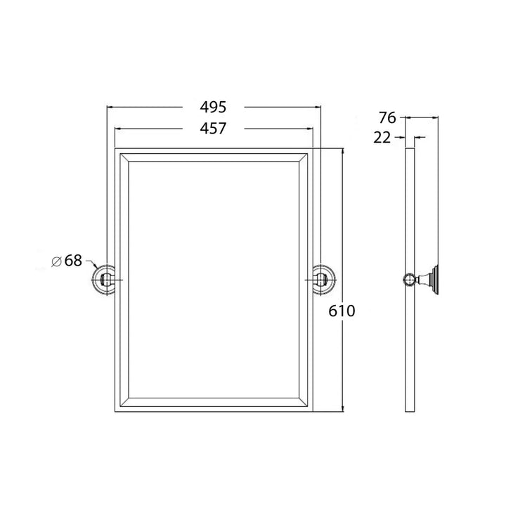 Mayer Pivot Rectangle Mirror Turner Hastings