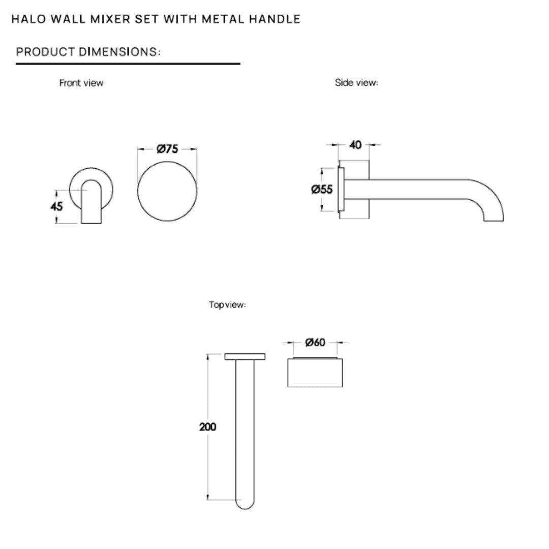 Halo Wall Mixer Set Progressive Brodware