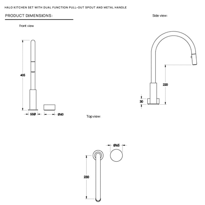 Halo Pullout Kitchen Set Progressive Gooseneck Brodware