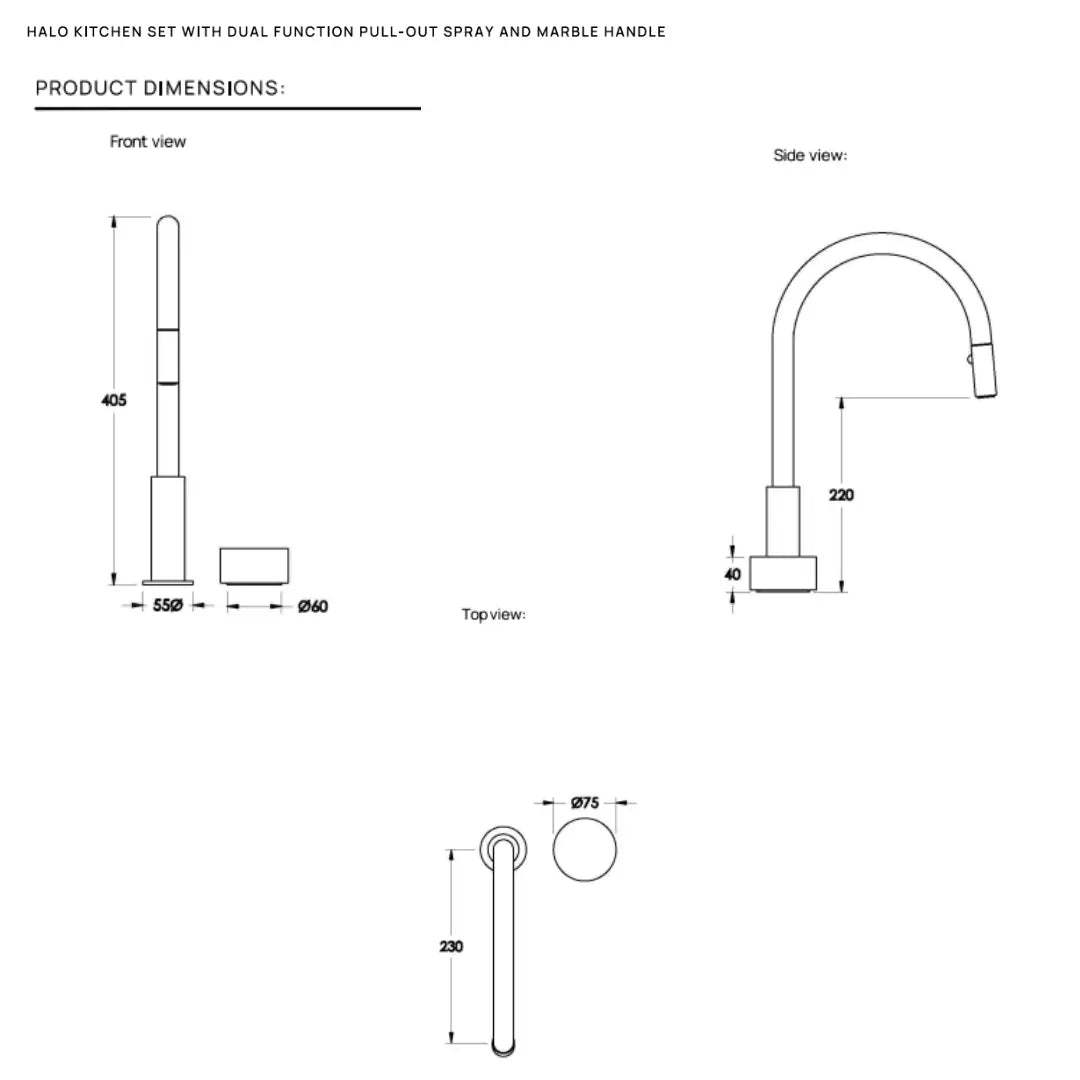 Halo Pullout Kitchen Set Progressive Gooseneck Brodware