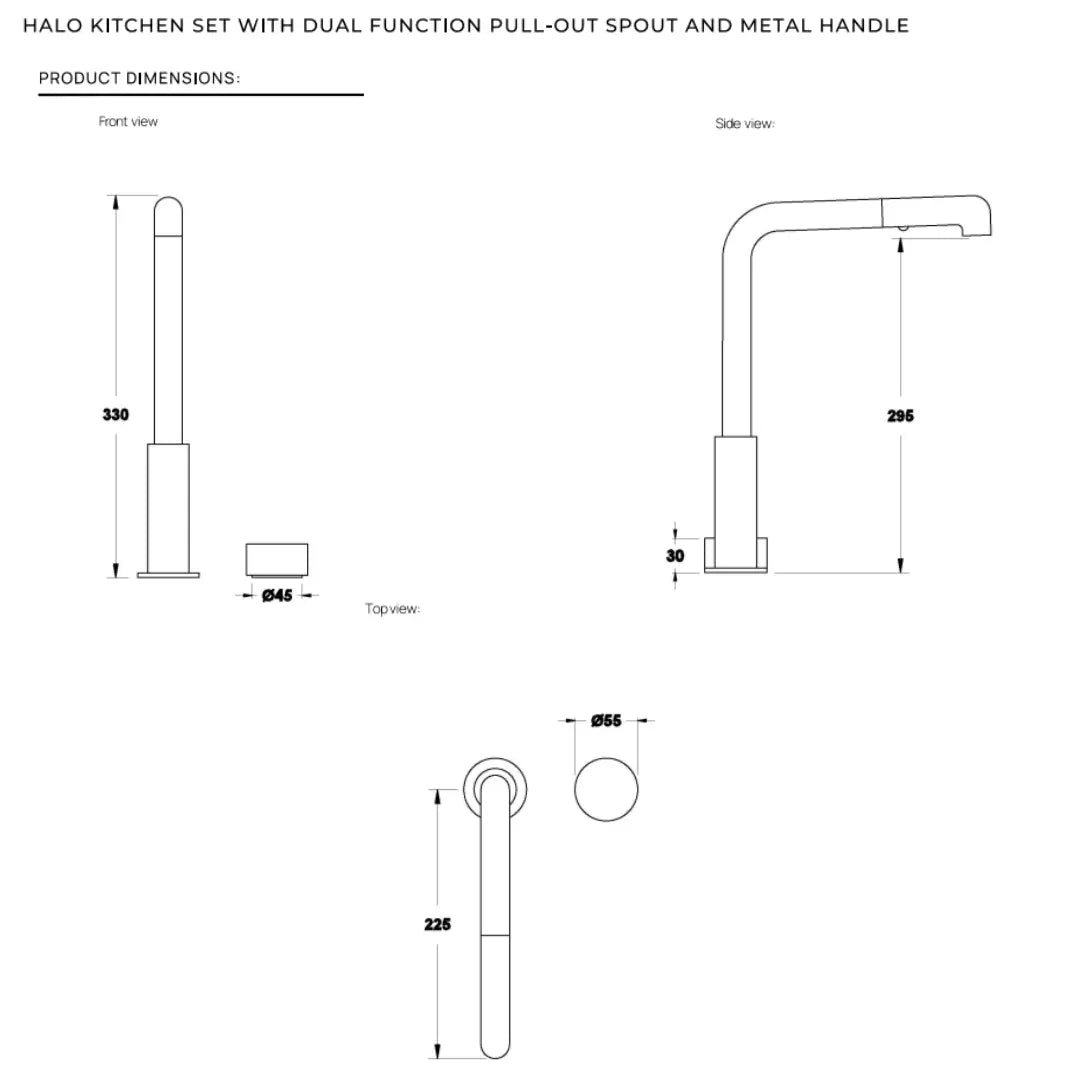 Halo Pullout Kitchen Set Progressive Square Neck Brodware