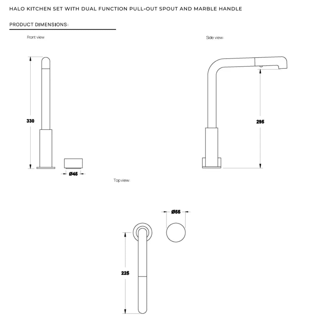 Halo Pullout Kitchen Set Progressive Square Neck Brodware