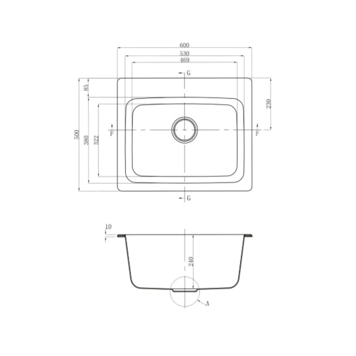 Arno Utility Sink - 42L Castano