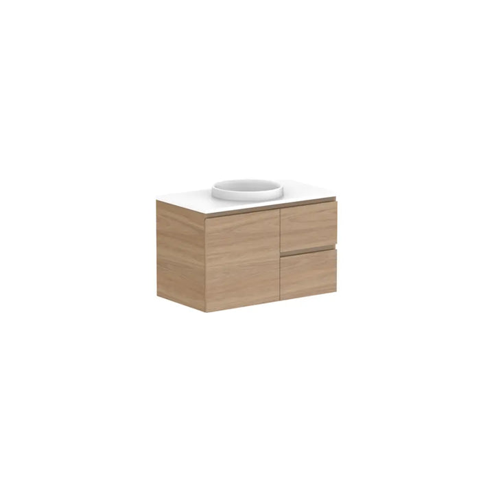 Glacier Full Depth, Door &amp; Drawer Vanity with stone top (on display) ADP