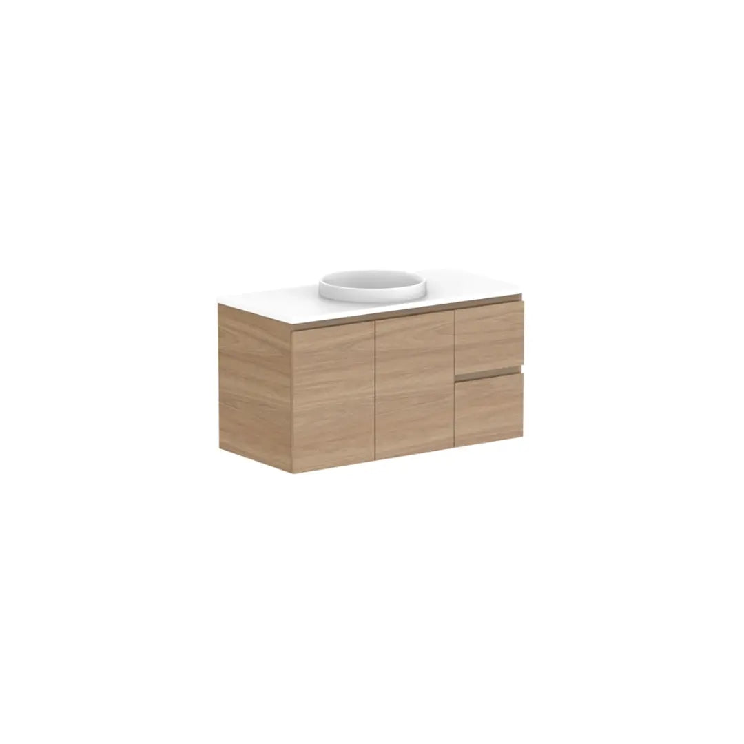 Glacier Full Depth, Door &amp; Drawer Vanity with stone top (on display) ADP