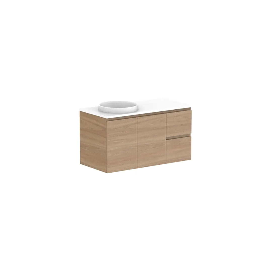 Glacier Full Depth, Door &amp; Drawer Vanity with stone top (on display) ADP
