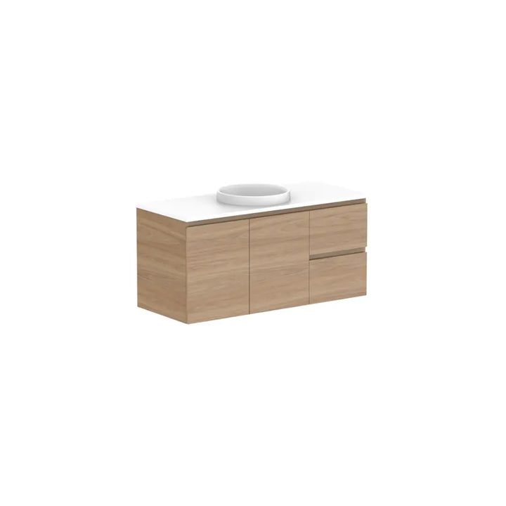 Glacier Full Depth, Door &amp; Drawer Vanity with stone top (on display) ADP