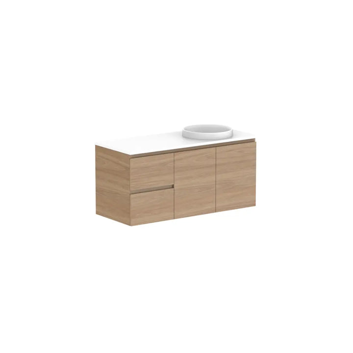 Glacier Full Depth, Door &amp; Drawer Vanity with stone top (on display) ADP