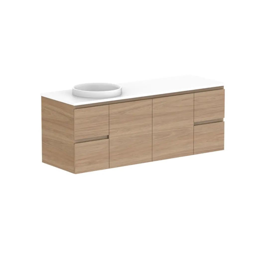 Glacier Full Depth, Door &amp; Drawer Vanity with stone top (on display) ADP