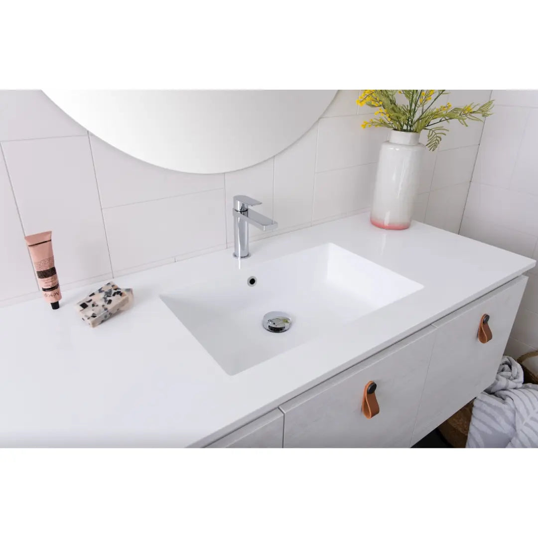 Glacier Full Depth, Door &amp; Drawer Vanity with stone top (on display) ADP