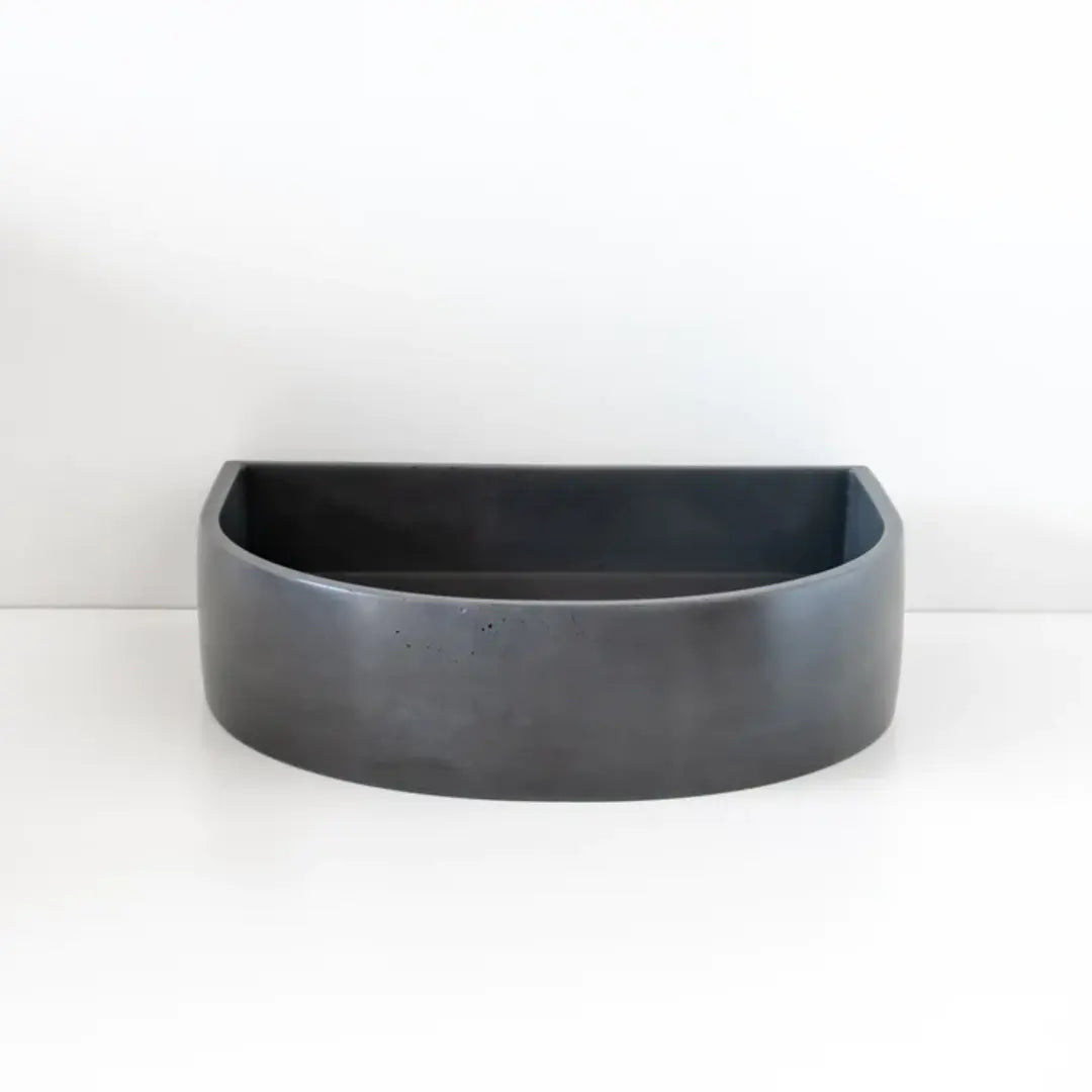 Half Moon Concrete Basin Sticks and Stone Co