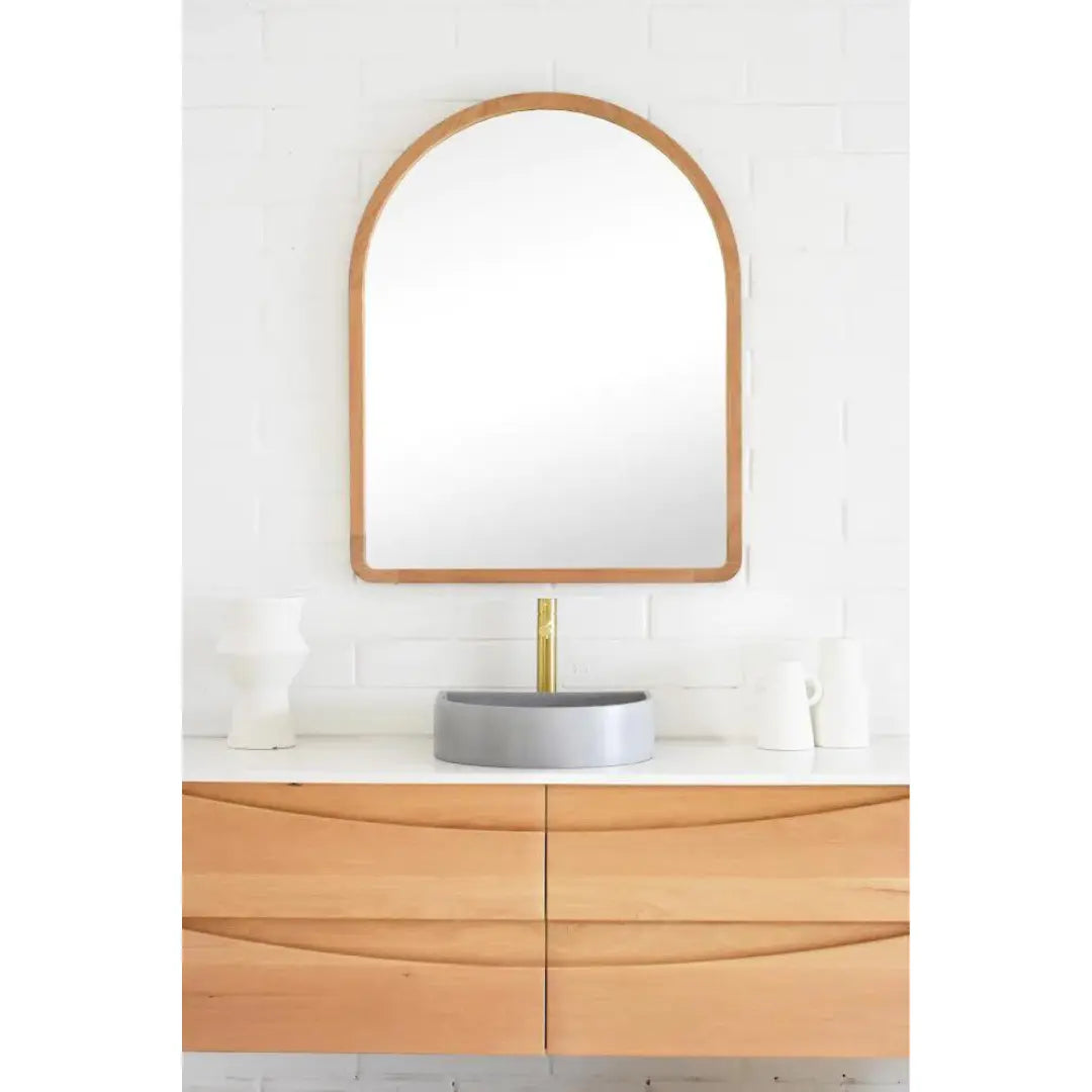 Half Moon Concrete Basin Sticks and Stone Co