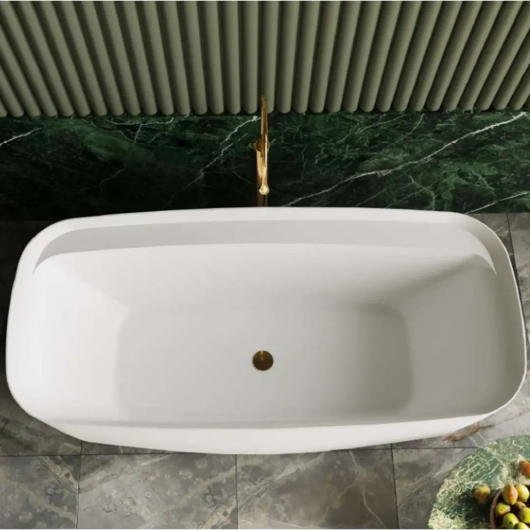 Terriccio 1500mm or 1700mm Matte White acrylic Bath Belbagno