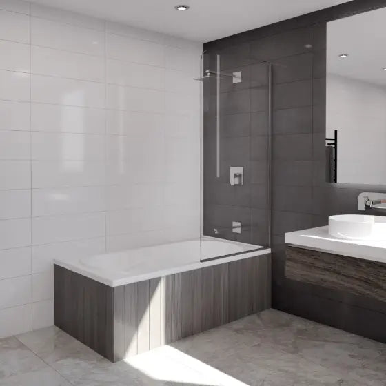 CASCADE PIVOT PANEL BATH SHOWER SCREEN Decina