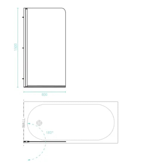 CASCADE PIVOT PANEL BATH SHOWER SCREEN Decina