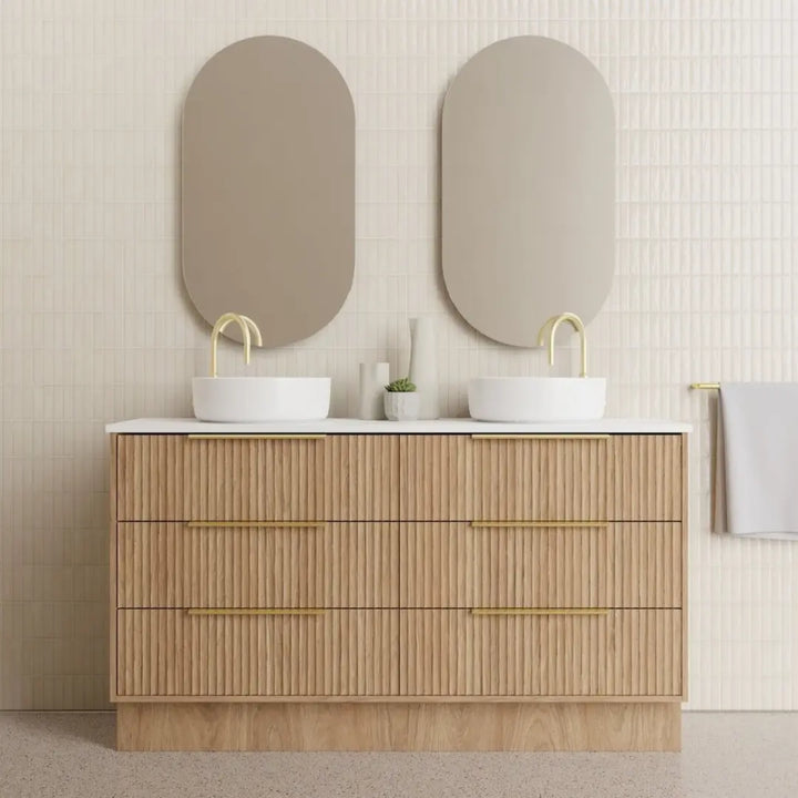Lake Vanity with stone top and basin Marquis