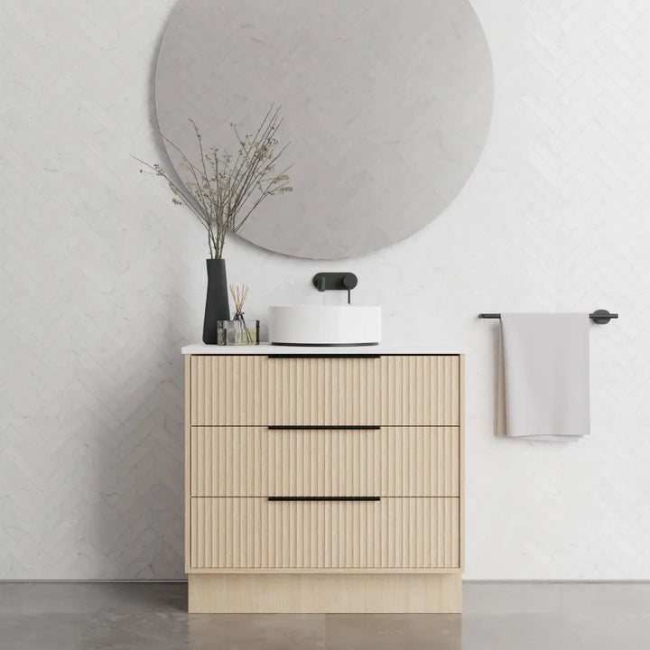 Lake Vanity with stone top and basin Marquis