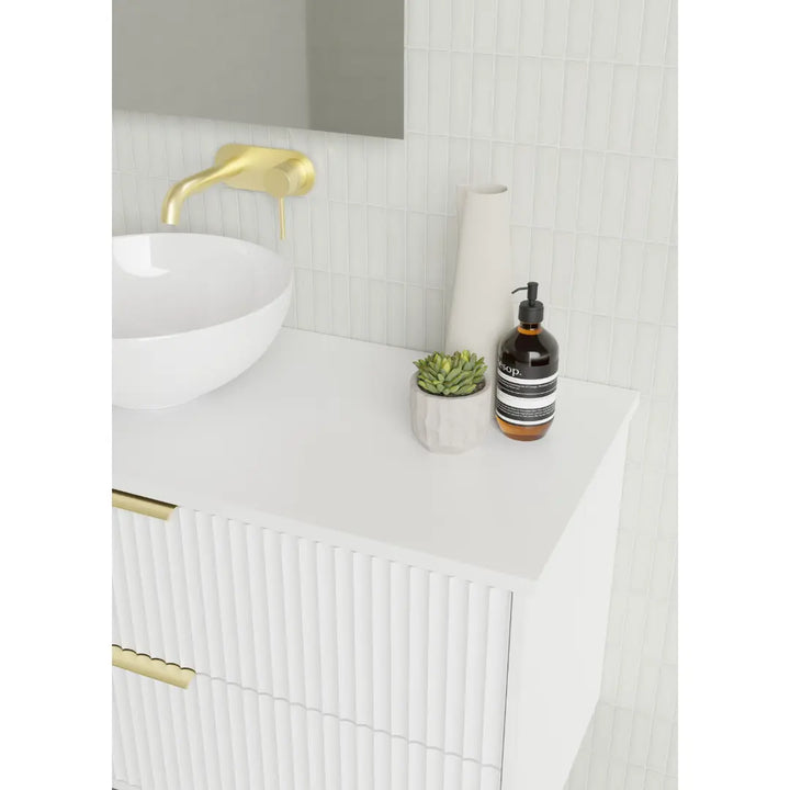 Lake Vanity with stone top and basin Marquis