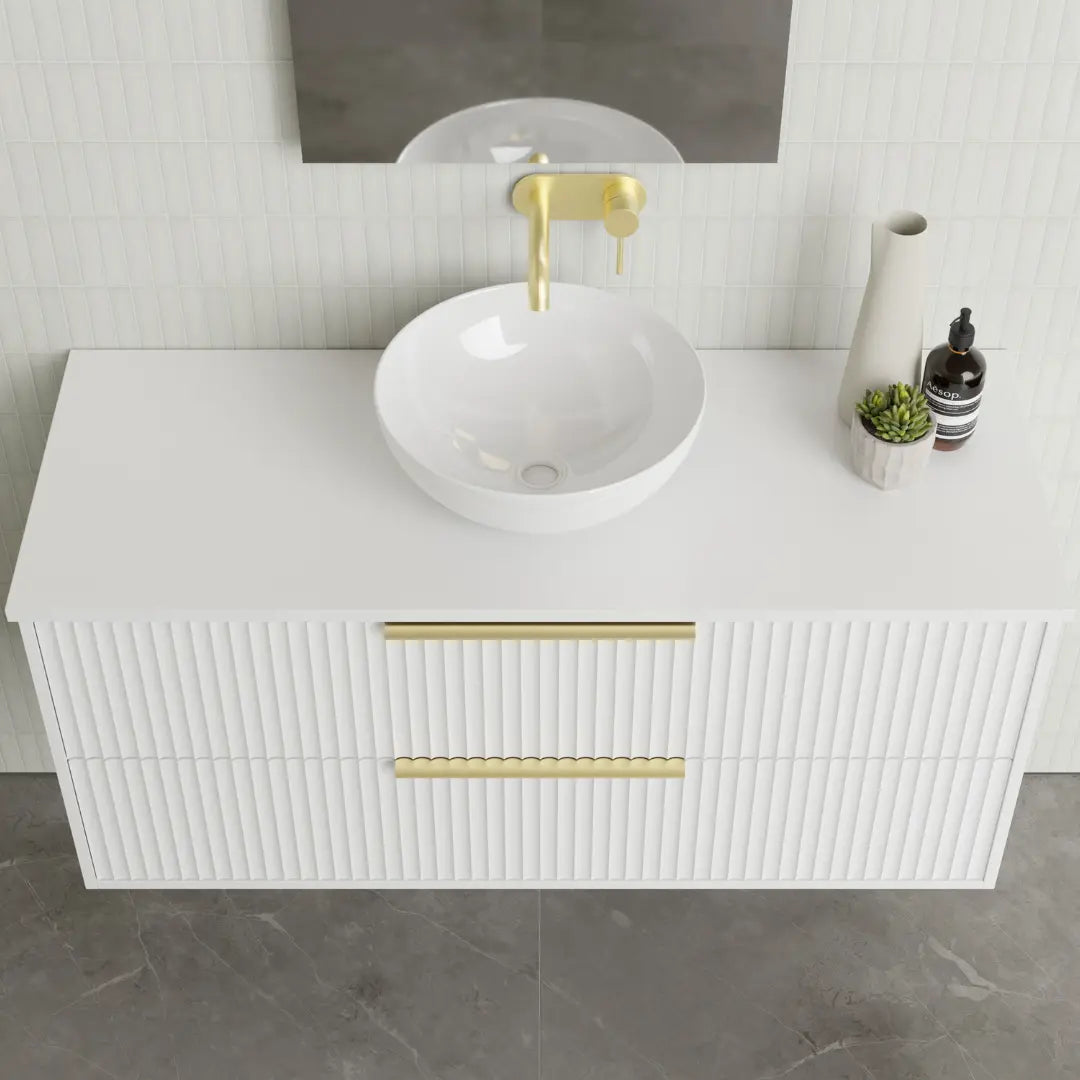 Lake Vanity with stone top and basin Marquis