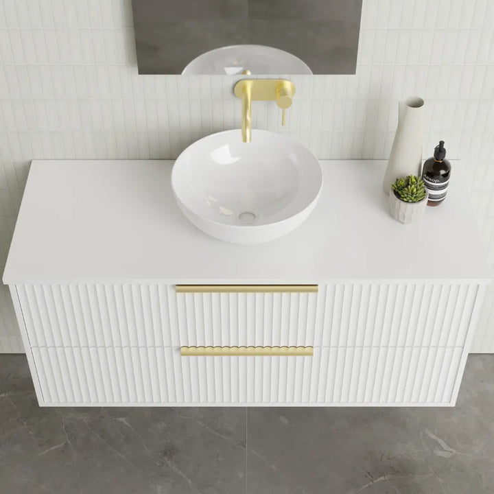 Lake Vanity with stone top and basin Marquis