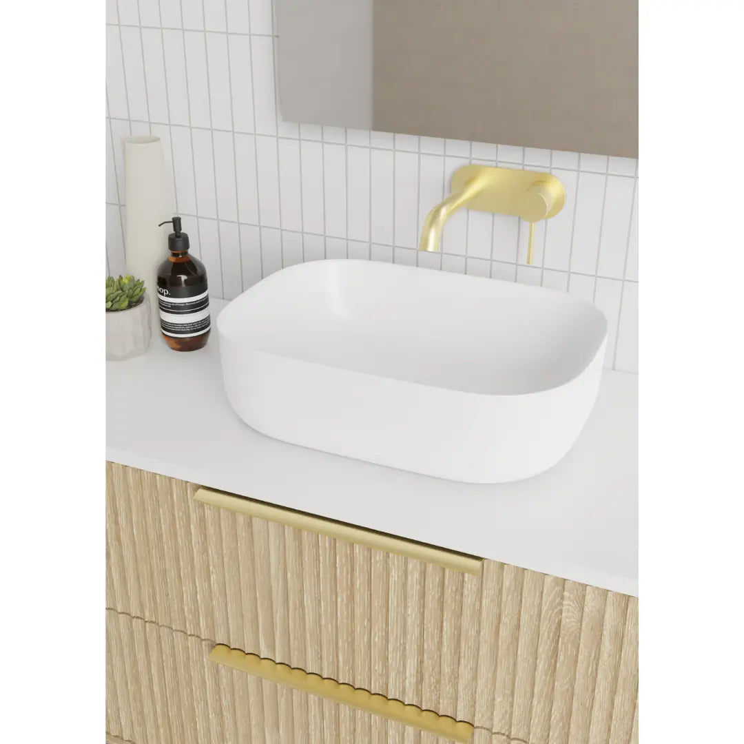 Lake Vanity with stone top and basin Marquis