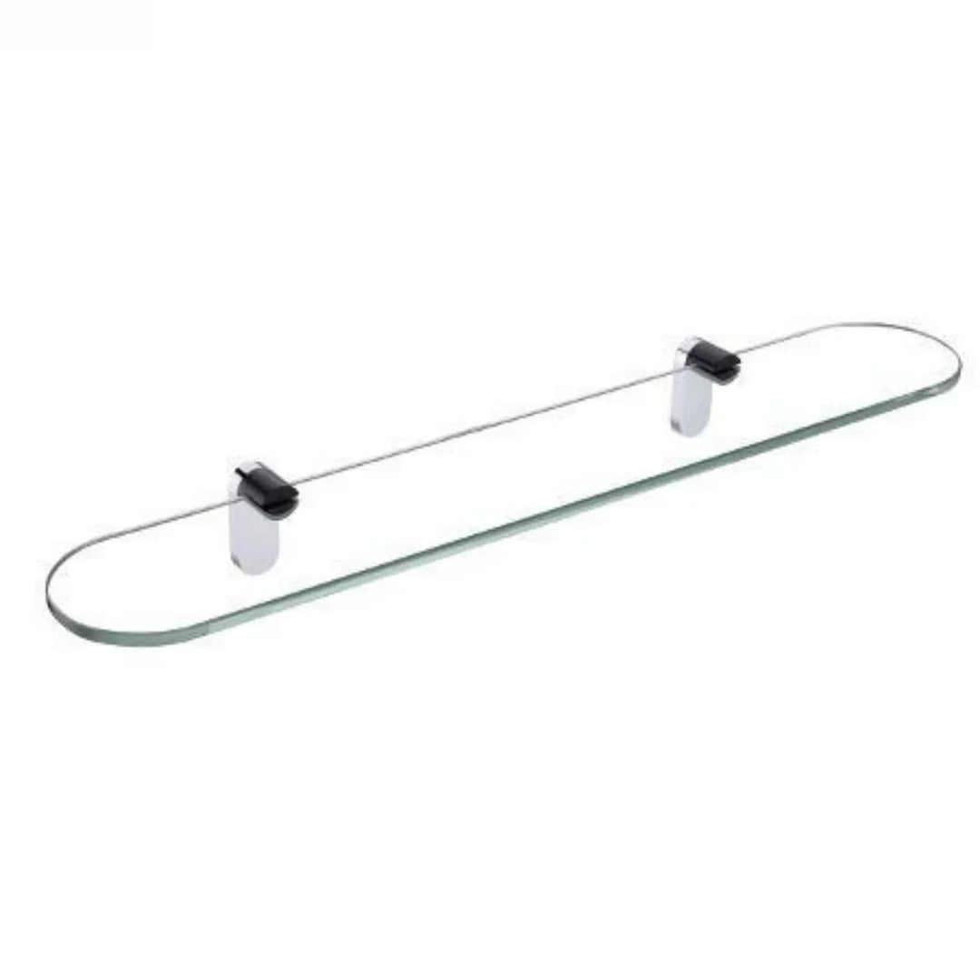 Akemi Glass Shelf Black and Chrome Millennium