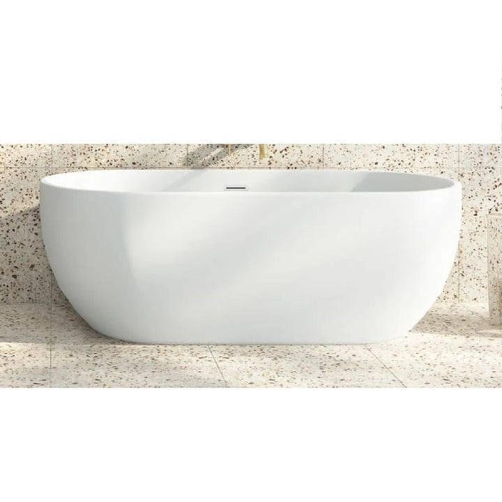 VALENTINA 1500/1700 FREESTANDING acrylic BATH Matte White with overflow Decina