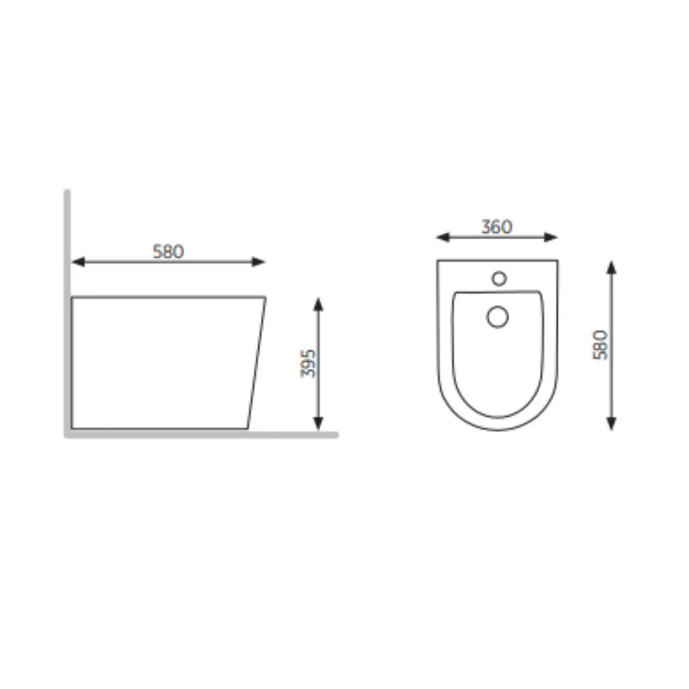 MODIA BIDET Floor mount bidet Seima