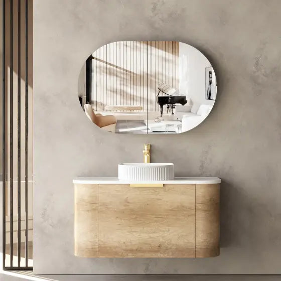 Bondi Wall Hung Vanity with stone top Otti Australia