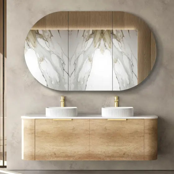 Bondi Wall Hung Vanity with stone top Otti Australia