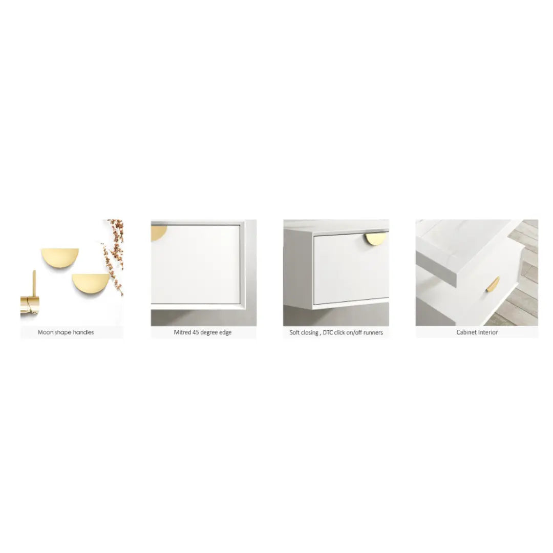 Moonlight Wall Hung Vanity with aquaplane basin Otti Australia