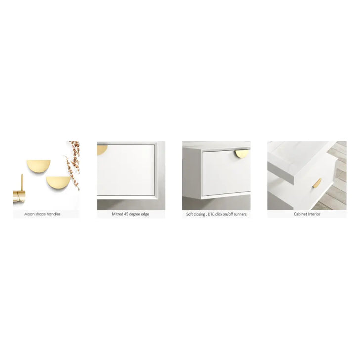 Moonlight Wall Hung Vanity with aquaplane basin Otti Australia