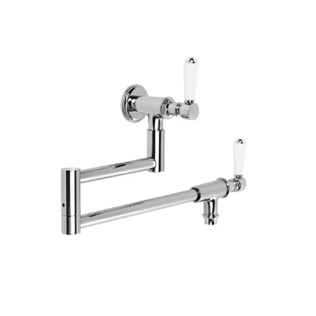 Winslow Pot Filler with porcelain handles Brodware