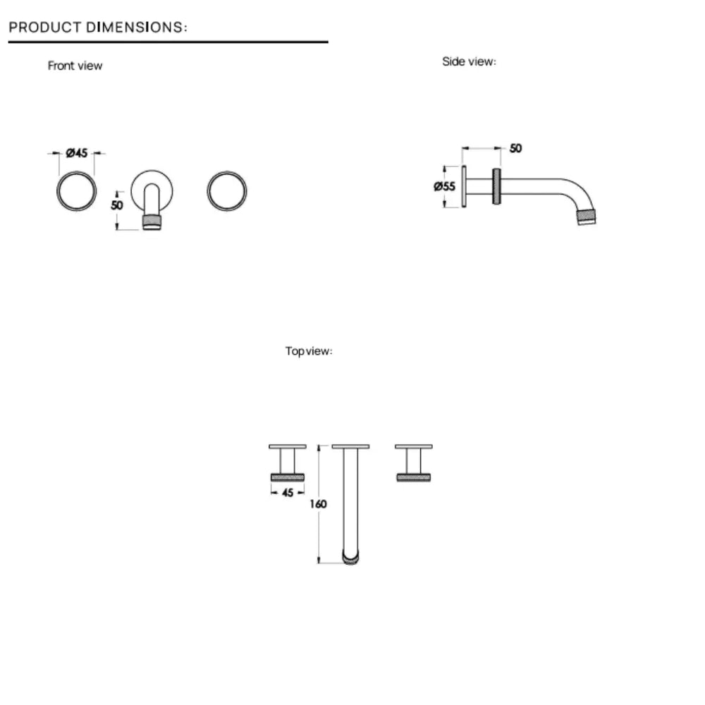 Yokato Wall Set with Disc Handles Brodware