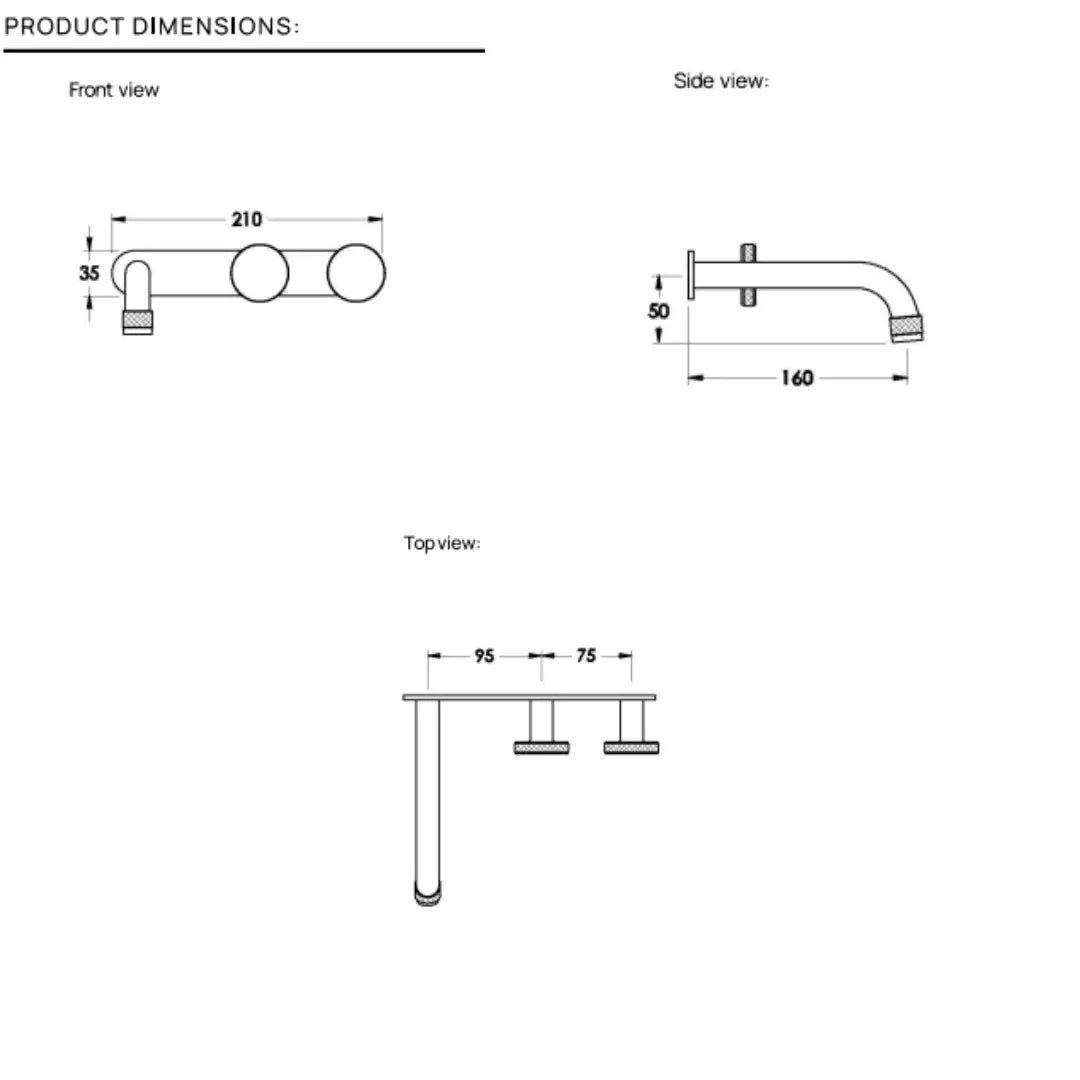 Yokato Wall Plate Set with Disc Handles Brodware