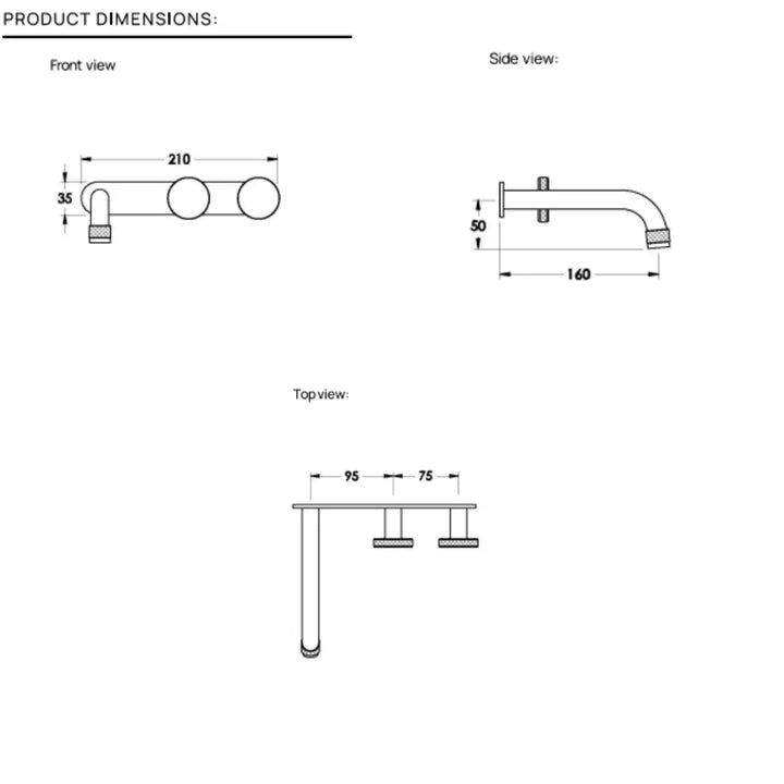 Yokato Wall Plate Set with Disc Handles Brodware