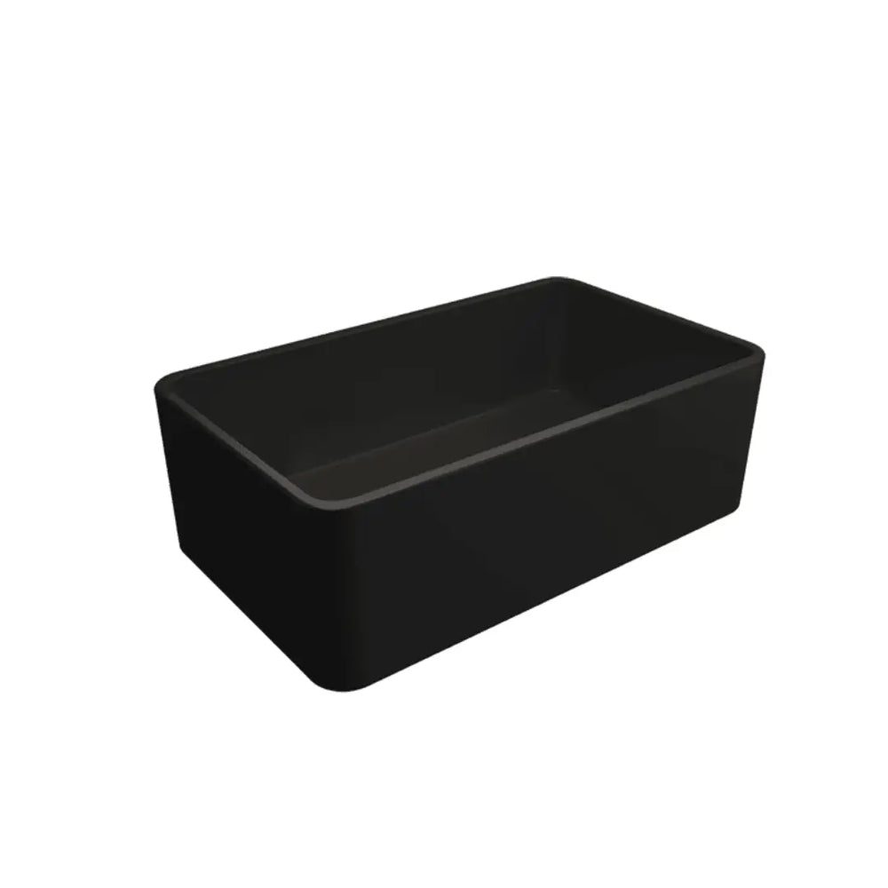 Novi 75 x 46 Fine Fireclay Matte Black Butler Sink overflow optional Turner Hastings