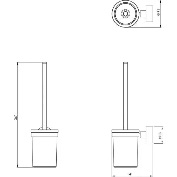 Vivid Toilet Brush &amp; Holder Phoenix